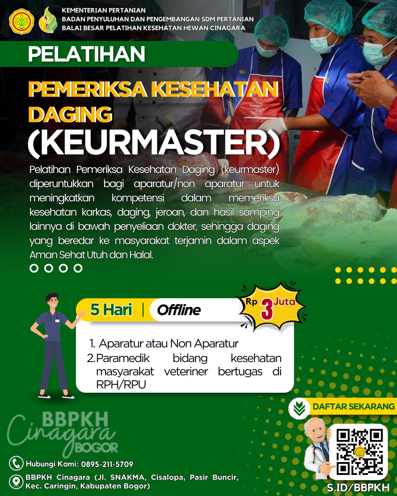 Pelatihan Pemeriksa Kesehatan Daging…